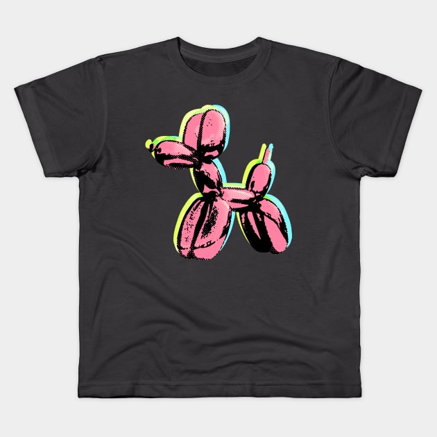 Balloon Dog Pop Art Kids T-Shirt by WPHmedia